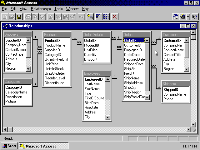 Microsoft Access 95 - Relationships